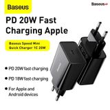  Củ sạc nhanh Type C Baseus Speed Mini Quick Charger 1C 20W (1 Port Type C, PD/QC/FCP Multi Quick Charge Protocal Support) 