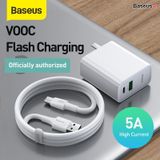  Bộ cốc sạc và dây cáp hỗ trợ sạc nhanh VOOC 4.0 Baseus Speed PPS Quick Charger C+A（With 1m 5A U-C Flash Cable, 30W） 