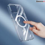  Ốp Lưng Nhựa Cứng Từ Tính Trong Suốt Bảo Vệ Camera Baseus Crystal Magnetic Dùng Cho iPhone 12 