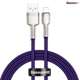  Cáp sạc nhanh, siêu bền Baseus Cafule Metal Series Lightning dùng cho iPhone/ iPad (2.4A, USB A to Lightning Fast charge Cable ) 