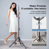  Tripod cho điện thoại RTAKO RLD-001 Matte Carbon Steel (1.7m, Xoay 360°) 