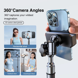  Tripod cho điện thoại RTAKO RLD-001 Matte Carbon Steel (1.7m, Xoay 360°) 