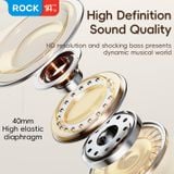  Tai Nghe Chụp Tai Không Dây ROCK O3 ANC (Bluetooth v5.2, 15H, 400mAh) 