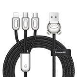  Cáp sạc và truyền dữ liệu tốc độ cao Baseus Three Little Pigs 3-in-1 USB Cable ( USB Type A to USB Type C/ Micro USB/ Lightning  3.5A Fast Charging & Sync Data Cable) 