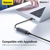  Hub Chuyển Đổi Kết Nối USB/Type C to LAN RJ-45 Baseus Lite Series Ethernet Adapter (100Mbps/1000Mbps, Aluminum Alloy, USB/Type C to LAN Port) 