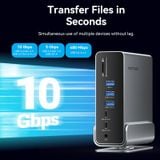  HUB Mở Rộng Đa Năng 15-in-1 VENTION TPU (C to DP/HDMI x 2/USB 3.2 Gen 2 Type-C/USB 3.2 Gen 2 Type-A x 2/USB 3.2 Gen 1 Type-C/USB 3.0/USB 2.0 x 2/RJ45/SD/TF/3.5mm TRRS/PD, MST Support) 