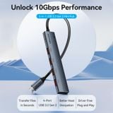  HUB Chuyển Data Tốc Độ Cao 5in1 USB3.2 Gen2 VENTION CKH (USB-C to USB 3.2 Gen 2 Type-A x 4, 10Gbps Data speed, 5V/3A PD Support) 