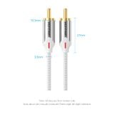 Cáp Âm Thanh Bông Sen RCA Male to Male VENTION BCR (Hi-Fi Quality Sound, 5.1 Surround Sound, TV to Speaker, Flexible & Durable, Cotton Braided) 