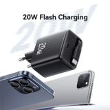  Bộ Sạc Nhanh Tích Hợp Cáp Dây Rút USAMS CC233 20W GaN Charger PD3.0+QC3.0 