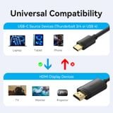  Cáp Chuyển Type-C to HDMI VENTION CRI 4K@60Hz (4K@60Hz, HDCP2.2, 3D Visual Effect, Audio & Video Sync, Steady Signal Transmission, Support Thunderbolt 4 / USB4) 
