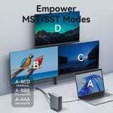  HUB Mở Rộng Đa Năng 15-in-1 VENTION TPU (C to DP/HDMI x 2/USB 3.2 Gen 2 Type-C/USB 3.2 Gen 2 Type-A x 2/USB 3.2 Gen 1 Type-C/USB 3.0/USB 2.0 x 2/RJ45/SD/TF/3.5mm TRRS/PD, MST Support) 
