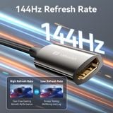  Cáp Chuyển DP to HDMI2.1 8K VENTION HFN (0.25M, Male to Female, 8K@60Hz/4K@120Hz/2K@144Hz, HDR Support, 3D Visual Effect, Cotton Braided, VRR, 12-Bit Color Depth, DTS-HD 7.1 Channel) 