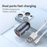  Tẩu Sạc Dành Cho Ô Tô USAMS CC206 C38 PD 30W USB A+C (with Pull Ring) 