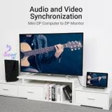  Cáp Chuyển Mini DisplayPort to DisplayPort1.2 VENTION HAA (Thunderbolt 2, 21.6Gbps, 4K@60Hz) 