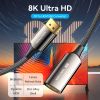  Cáp Chuyển DP to HDMI2.1 8K VENTION HFN (0.25M, Male to Female, 8K@60Hz/4K@120Hz/2K@144Hz, HDR Support, 3D Visual Effect, Cotton Braided, VRR, 12-Bit Color Depth, DTS-HD 7.1 Channel) 