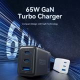  Củ Sạc Nhanh 2C+1A VENTION FER 65W (GaN III) 