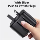  Bộ Sạc Du Lịch USAMS CC173 T55 12W Dual USB-A Universal Travel Charger (US/UK/EU/CN Plug) 