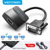  Đầu Chuyển VGA to HDMI 1080p VENTION ACN (1080p@60Hz, with 3.5mm, Power Supply Port) 