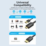  Cáp Chuyển HDMI to DisplayPort 4K VENTION ABJ (4K@60Hz, 18Gbps, With USB Power Port) 