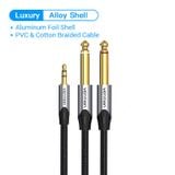  Jack Chuyển Âm Thanh 3.5mm to 2*6.5mm VENTION BAR (TRS Cable AUX) 