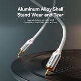  Cáp Âm Thanh Bông Sen RCA Male to Male VENTION BCR (Hi-Fi Quality Sound, 5.1 Surround Sound, TV to Speaker, Flexible & Durable, Cotton Braided) 