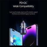  Tẩu Sạc Dành Cho Ô Tô USAMS CC208 C39 60W USB+Type-C (Transparent) 