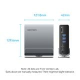  HUB Mở Rộng Đa Năng 15-in-1 VENTION TPU (C to DP/HDMI x 2/USB 3.2 Gen 2 Type-C/USB 3.2 Gen 2 Type-A x 2/USB 3.2 Gen 1 Type-C/USB 3.0/USB 2.0 x 2/RJ45/SD/TF/3.5mm TRRS/PD, MST Support) 