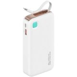  Pin Sạc Dự Phòng Tích Hợp Cáp Dây Rút Lightning USAMS CD225 10000mAh 20W (LED Display) 