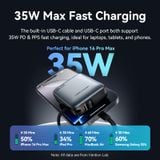  Pin Dự Phòng VENTION 10000mAh 35W (Digital Dislplay, With Type-C Built-in Cable) 