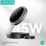  Đế Sạc Nhanh Không Dây USAMS CD234 15W 3 IN 1 Magnetic Wireless Charger Cho iPhone iWatch AirPods 