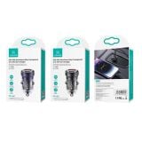  Tẩu Sạc Nhanh Dùng Trên Ô Tô USAMS C35 Hợp Kim Nhôm Trong Suốt U+C 45W 