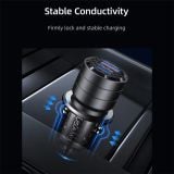  Tẩu Sạc Dành Cho Ô Tô USAMS CC176 C36 95W (USB-A + Type-C, Transparent, with Light) 