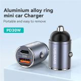  Tẩu Sạc Dành Cho Ô Tô USAMS CC206 C38 PD 30W USB A+C (with Pull Ring) 
