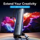  HUB Kết Nối Đa Năng 8-in-1 VENTION TGU (Type-C to HDMI 4K@60Hz, Type-C 3.2 Gen1, USB3.0, USB2.0, RJ45 GbE, SD, TF, PD100W) 