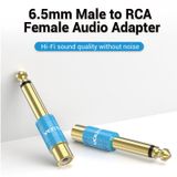  Jack Chuyển Đổi Âm Thanh 6.5mm to RCA VENTION VDD-C03 (Male to Female) 