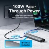  HUB Mở Rộng Kết Nối Đa Năng 9-in-1 VENTION TGV (Type-C to HDMI4K@60Hz/1*USB 3.2 Gen 1 Type-C 5Gbps/1*USB 3.0 5Gbps/1*USB 2.0 480Mbps/RJ45 1Gbps/1*SD&TF/1*TRRS 3.5mm/1*Type-C PD100W) 