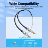  Jack Chuyển Âm Thanh 3.5mm to 2*6.5mm VENTION BAR (TRS Cable AUX) 