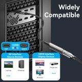  Cáp Chuyển DP to HDMI2.1 8K VENTION HFN (0.25M, Male to Female, 8K@60Hz/4K@120Hz/2K@144Hz, HDR Support, 3D Visual Effect, Cotton Braided, VRR, 12-Bit Color Depth, DTS-HD 7.1 Channel) 