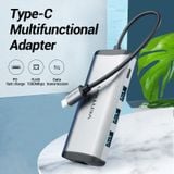  Hub Mở Rộng Kết Nối Đa Năng VENTION TGD (Type-C to USB 3.0*3/Gigabit Ethernet/PD) 