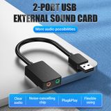  Bộ chuyển đổi USB to 2*3.5mm VENTION CDYB0 (Male to Female) 