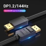  Cáp DisplayPort 1.2 VENTION HACBG 4K (1.5m, DP1.2/144Hz, 21.6Gbps, Support 3D) 