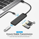  Hub Mở Rộng Kết Nối Đa Năng VENTION TGKBB (Type-C to USB 3.0*4, with Power Supply) 