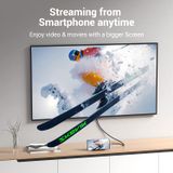  Cáp Chuyển Type-C to HDMI 4K VENTION CRB (4K@60Hz, Cotton Braided, HDCP2.2) 