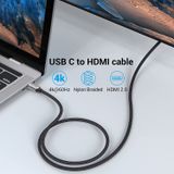  Cáp Chuyển Type-C to HDMI 4K VENTION CRB (4K@60Hz, Cotton Braided, HDCP2.2) 