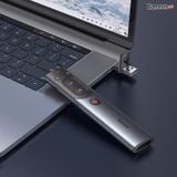  Bút Trình Chiếu Thông Minh Baseus Orange Dot AI Wireless Presenter (Nhận Diện Giọng Nói  - 100m. 2.4GHz AI USB/Type C Receiver, Wireless Remote Control, Red Laser Pointer/Presenter) 