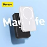  Pin Sạc Dự Phòng Không Dây Tích Hợp Nam Châm Baseus Magnetic Wireless Charging Power bank 6000mAh 20W (With Baseus Xiaobai series Cable Type-C to Type-C 60W(20V/3A) 50cm) 