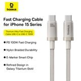  Cáp Sạc Nhanh C to C Baseus Titanium Alloy 100W (480Mbps) 