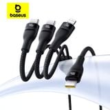  Cáp Sạc Nhanh Đa Năng 1 for 3 Baseus Flash Series 3 100W (Type-C to 2*Type-C+Lightning, 1.5m, 480Mbps) 
