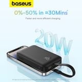  Pin Sạc Không Dây Tích Hợp Nam Châm Baseus Magnetic Mini Wireless 10000mAh 20W (tích hợp sẵn cáp Lightning) 