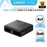  Đế Sạc Từ Tính 4-in-1 Cho Pin Dự Phòng Anker Prime ANKER A1902 100W (1*Pogo Plug + 2*Type-C + 1*USB-A, Smart Digital Display) 